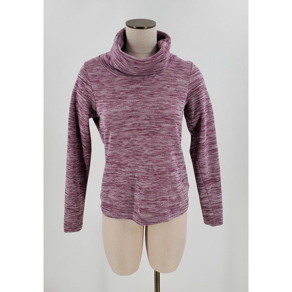 Columbia Sweatshirt Womens Pullover Cowl Neck Heathered Purple Size Small